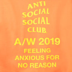 Anti Social Social Club Feeling Anxious Hoodie – Orange