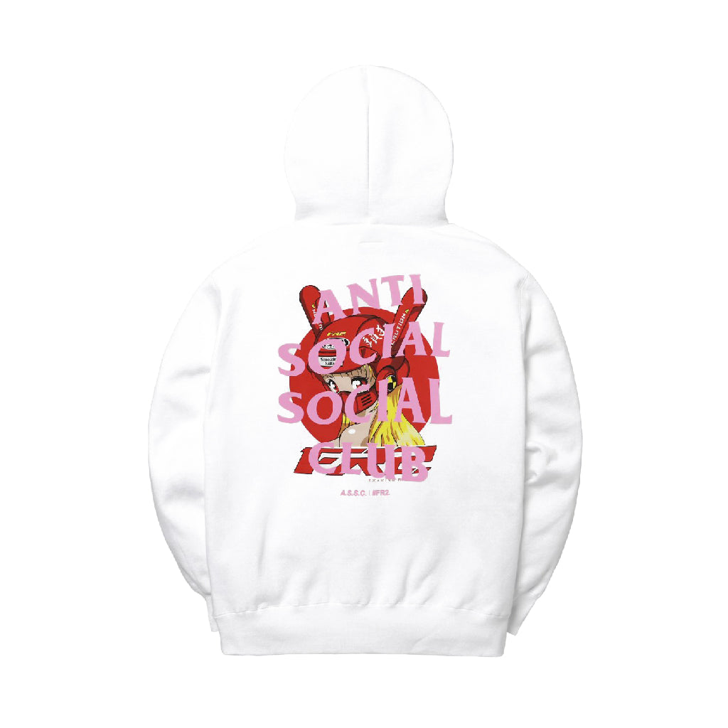 Anti Social Social Club x FR2 Exclusive Biker Girl Hoodie – White