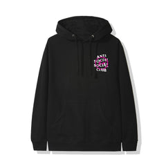 Anti Social Social Club Hoodie x Fragment Pink Bolt – Black