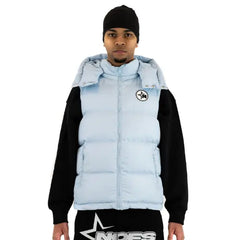 Baby Blue Noneofus Puffer Vest