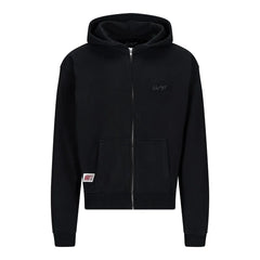 Black Basic NOFS Zipper Hoodie