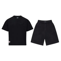 Black NOFS Basic Shorts Set