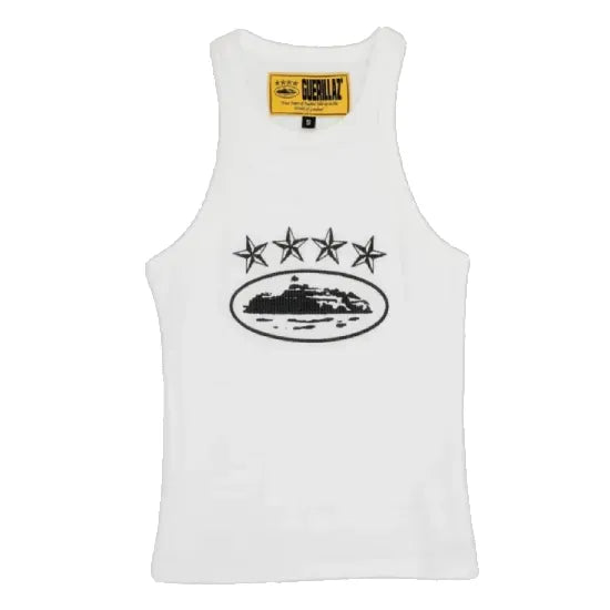 Corteiz 4Starz Alcatraz Women's Tank Top White (2)