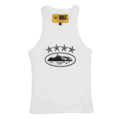 Corteiz 4Starz Alcatraz Women's Tank Top White (2)