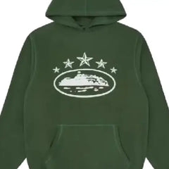 Corteiz 5 Starz Alcatraz Hoodie Green