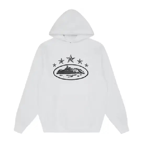 Corteiz 5 Starz Alcatraz Hoodie White (2)