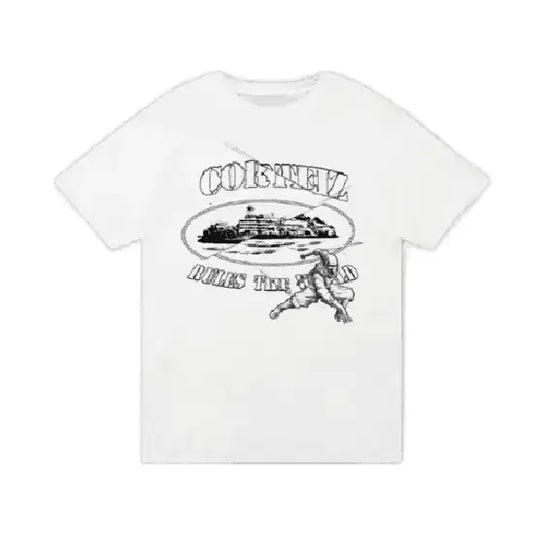 Corteiz Web Alcatraz Tee New Blank White