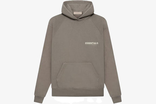 Essentials Core Collection Pullover Hoodie in muted gray with logo, perfect for casual comfort and style.