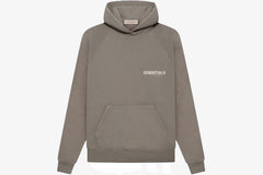 Essentials Core Collection Pullover Hoodie in muted gray with logo, perfect for casual comfort and style.