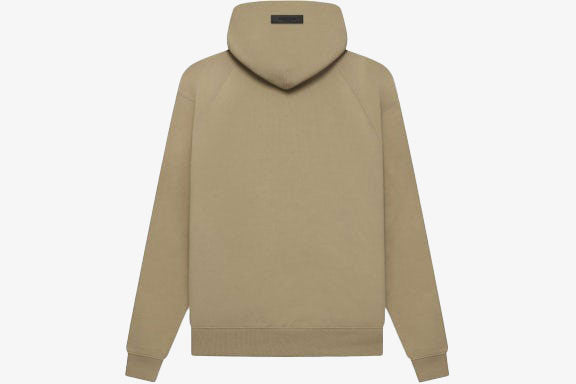 Back view of the Essentials Core Collection Pullover Hoodie in Stretch Limo color, showcasing its comfortable design.