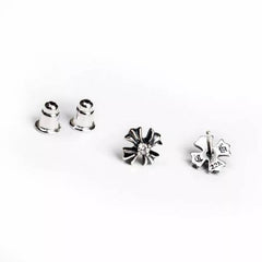 Chrome Hearts Plus Stud Earrings With Diamonds