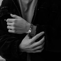 Dagger ID Fancy Link Clip Bracelet