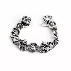 Filligree Square Cross Clip Bracelet