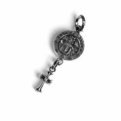 Angel Medallion Baby Cross Charm