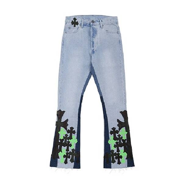 Firmranch Leather Cross Chrome Hearts Pants