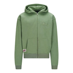 Olive NOFS Basic Zip-Up Hoodie