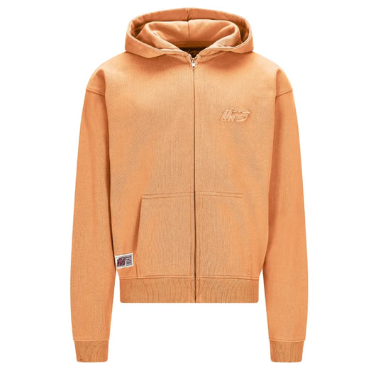 Orange Basic NOFS Zipper Hoodie