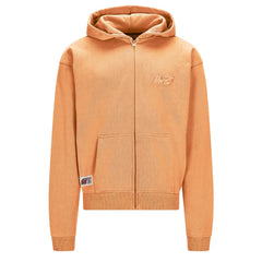 Orange Basic NOFS Zipper Hoodie