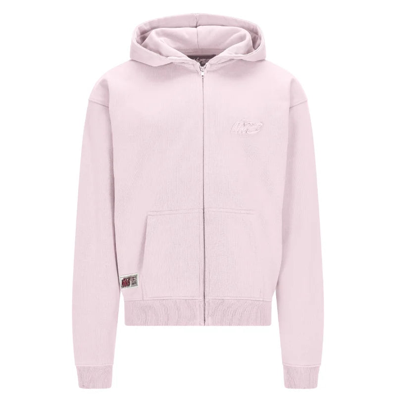 Pink Basic NOFS Zipper Hoodie