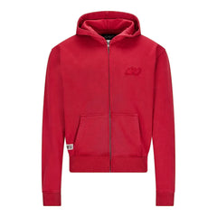 Red Basic NOFS Zipper Hoodie