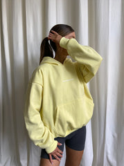 Mr Winston Pale Lemon Puff Hoodie Sweat