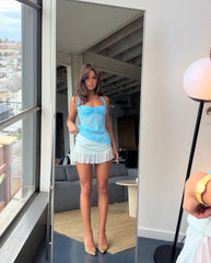 Mr Winston Soft Blue Lace Halter