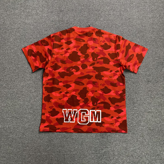 Bape ABC Camo Shark Tee Red