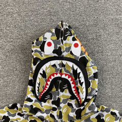 Bape Ginza Separate Shark Full Zip Hoodie Multicolor