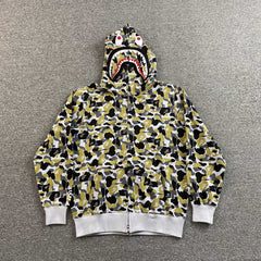 Bape Ginza Separate Shark Full Zip Hoodie Multicolor
