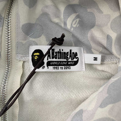 Bape Harajuku Separate Shark Full Zip Hoodie White