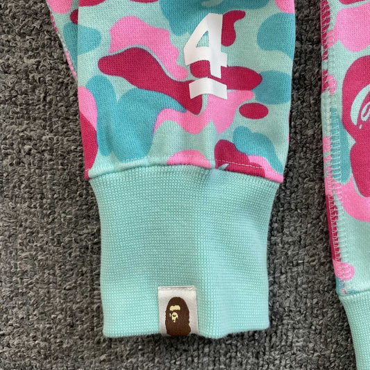 Bape Miami Shark Full Zip Double Hoodie 4th Anniversary Pink Blue