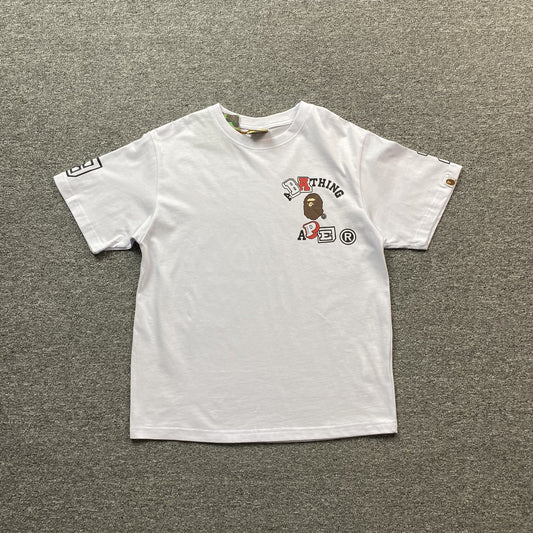 Bape Multi Fonts Tee White