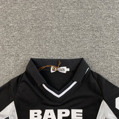Bape Multi Logo Soccer Jersey Black
