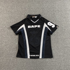 Bape Multi Logo Soccer Jersey Black