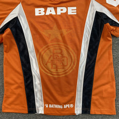 Bape Multi Logo Soccer Jersey Orange