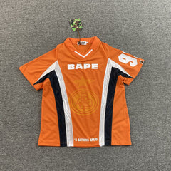 Bape Multi Logo Soccer Jersey Orange