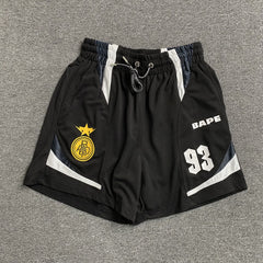 Bape Multi Logo Soccer Shorts Black