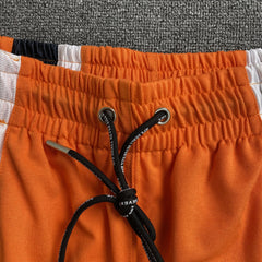 Bape Multi Logo Soccer Shorts Orange