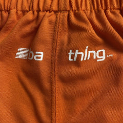 Bape Multi Logo Soccer Shorts Orange