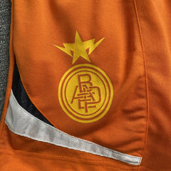 Bape Multi Logo Soccer Shorts Orange