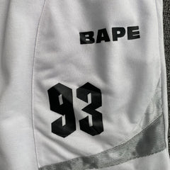 Bape Multi Logo Soccer Shorts White