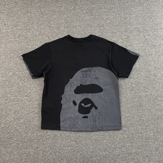 Bape Water Print Ape Head Tee Black