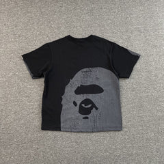 Bape Water Print Ape Head Tee Black