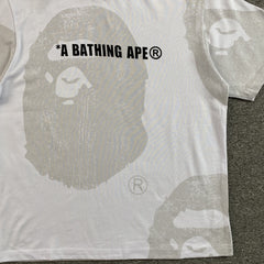 Bape Water Print Ape Head Tee White