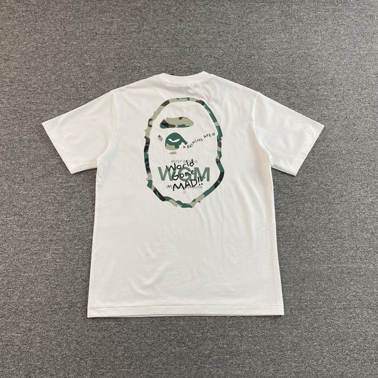 Bape Woodland Camo WGM Tee White