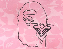 Bape X Inter Miami CF Camo Hoodie Pink