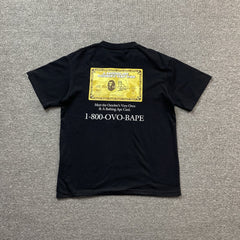 Bape x OVO Card Tee Black