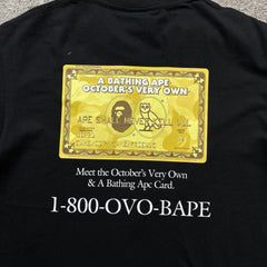Bape x OVO Card Tee Black
