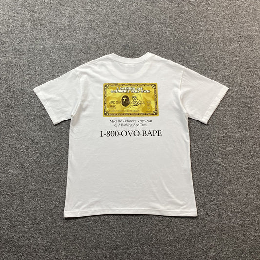 Bape x OVO Card Tee White