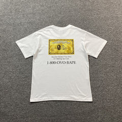 Bape x OVO Card Tee White